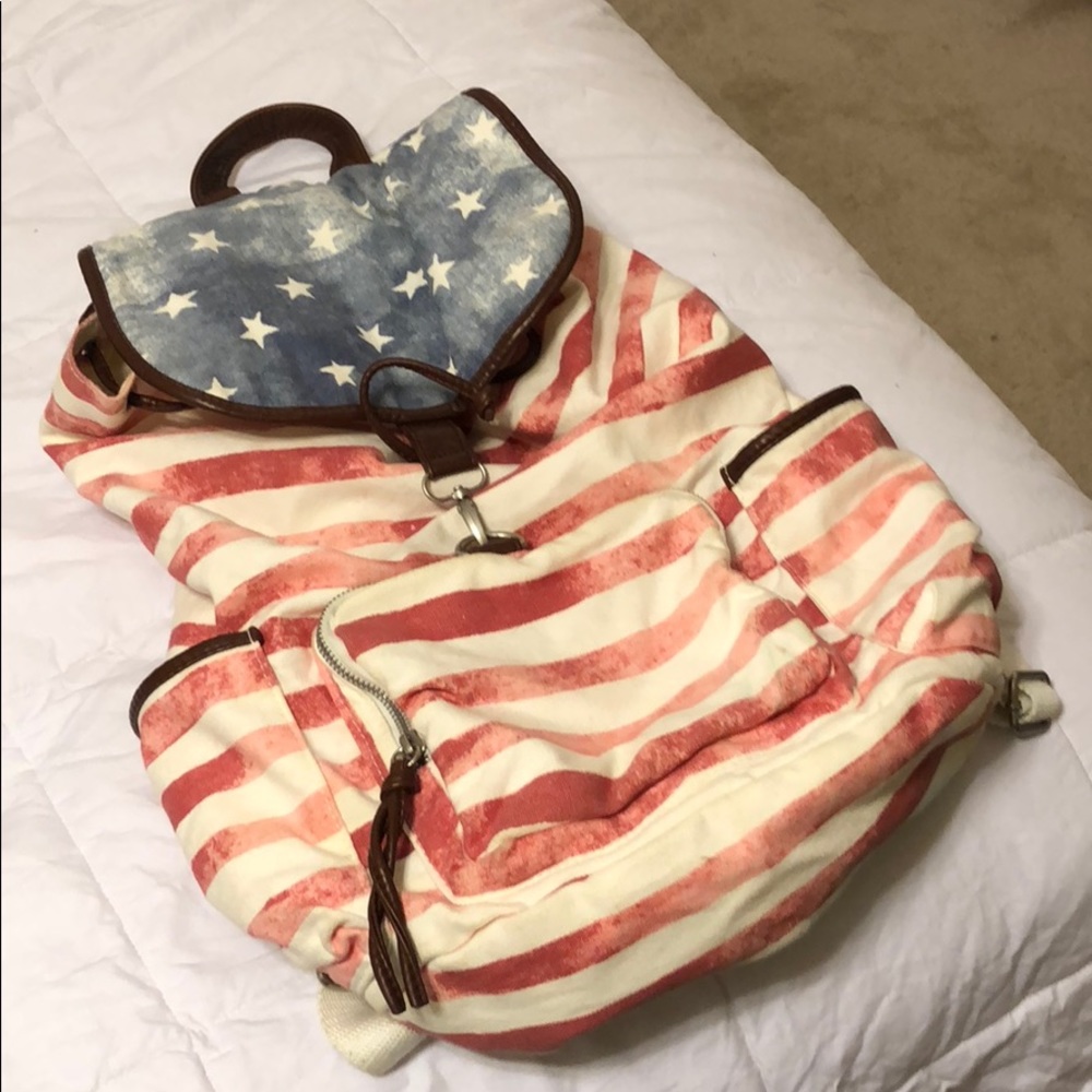 American flag book bag